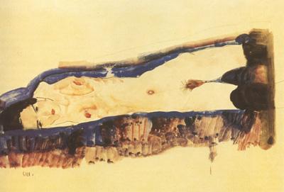 Egon Schiele Reclining Nude with Black Stockings (mk12)